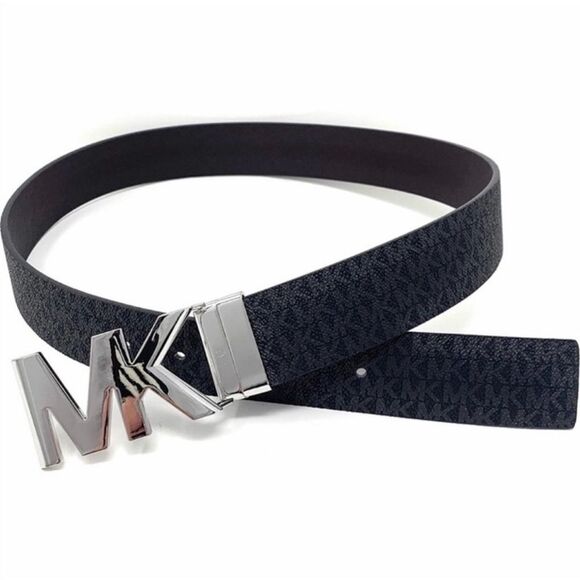 Michael Kors Women’s Reversible MK Logo Belt Black/Brown size Medium. NWT - Picture 1 of 13